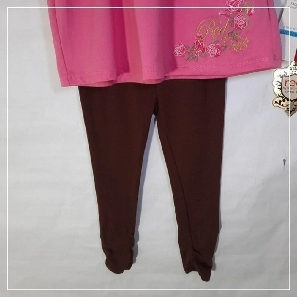 Marc Ecko Outfit Baby 24M‎ Pink Y2K Playwear Two Piece Stretch Legging Tunic Set